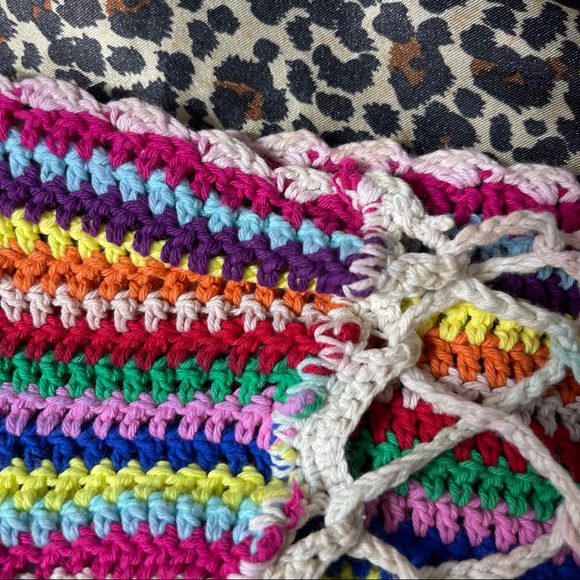 Crochet Rainbow Crop Top - Picture 5 of 7